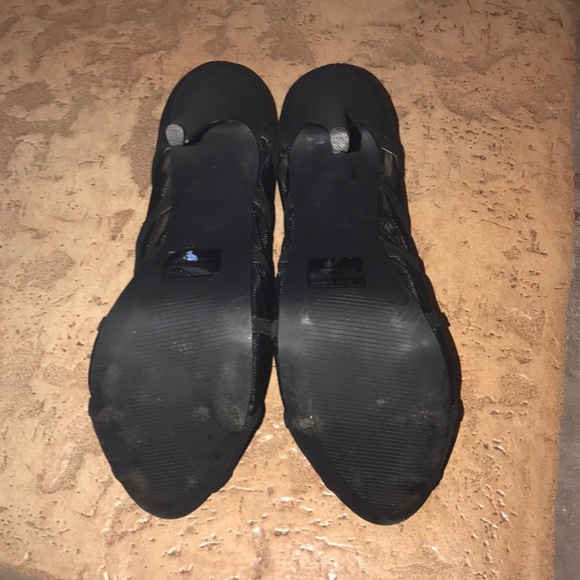 Mark & James Badgley Mischka Black Peep Toe Heels - Picture 6 of 8